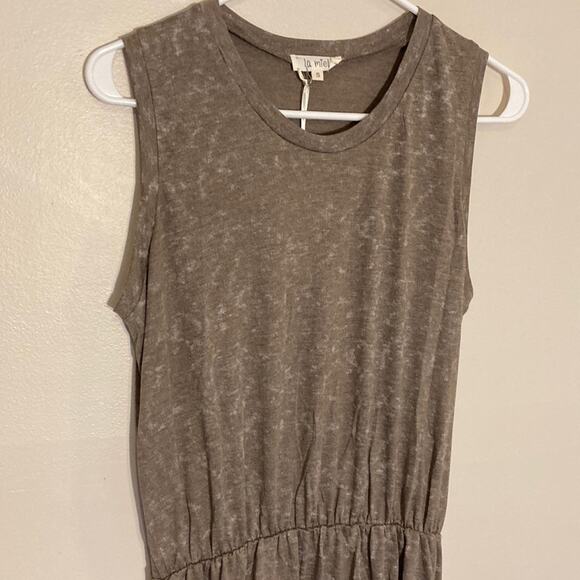 NWT Casual Lightweight Side Slit Dress w/ Pockets MOCHA Size: Small - Picture 6 of 8